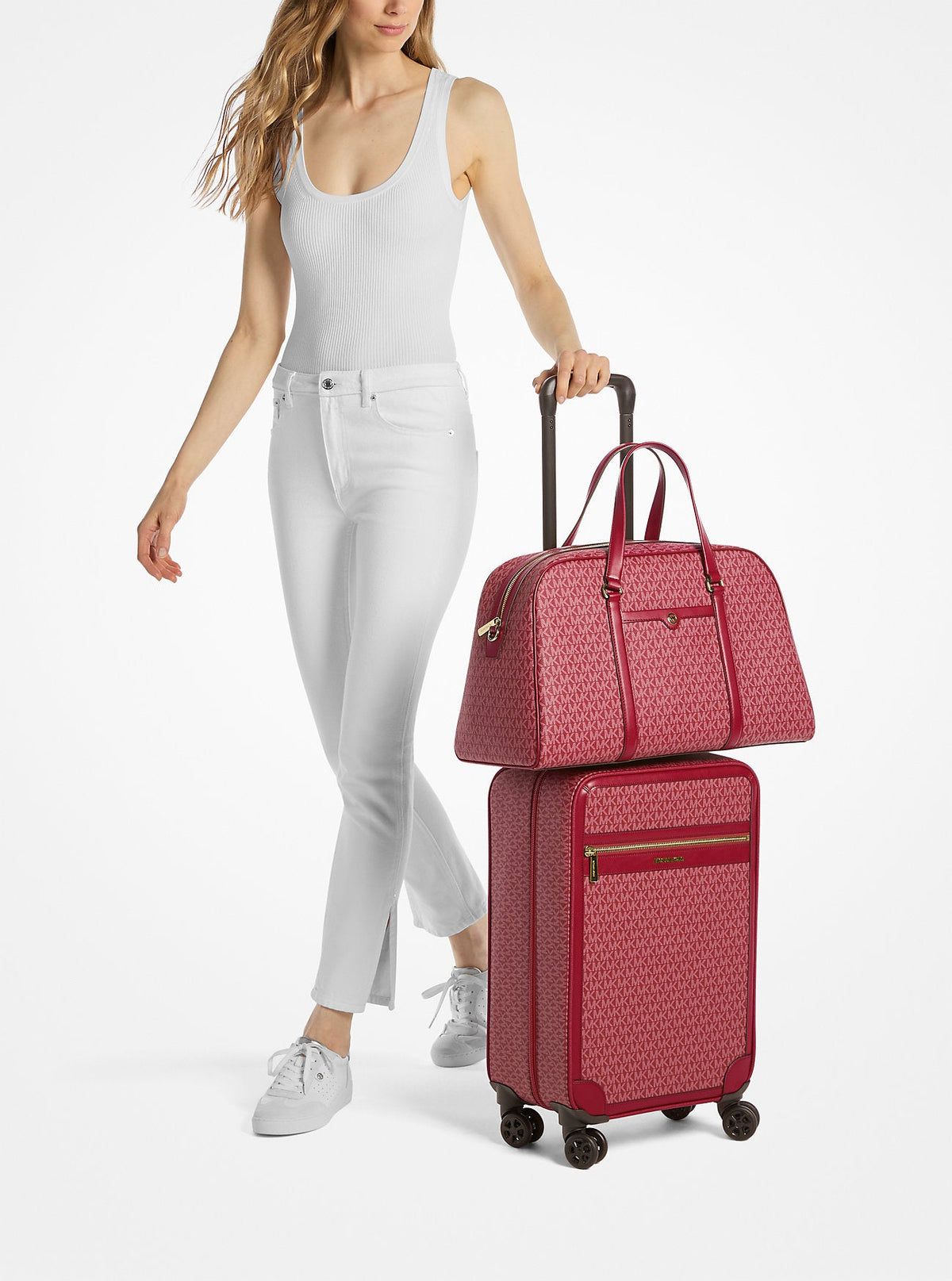 Jet Set Travel Small Signature Logo Suitcase