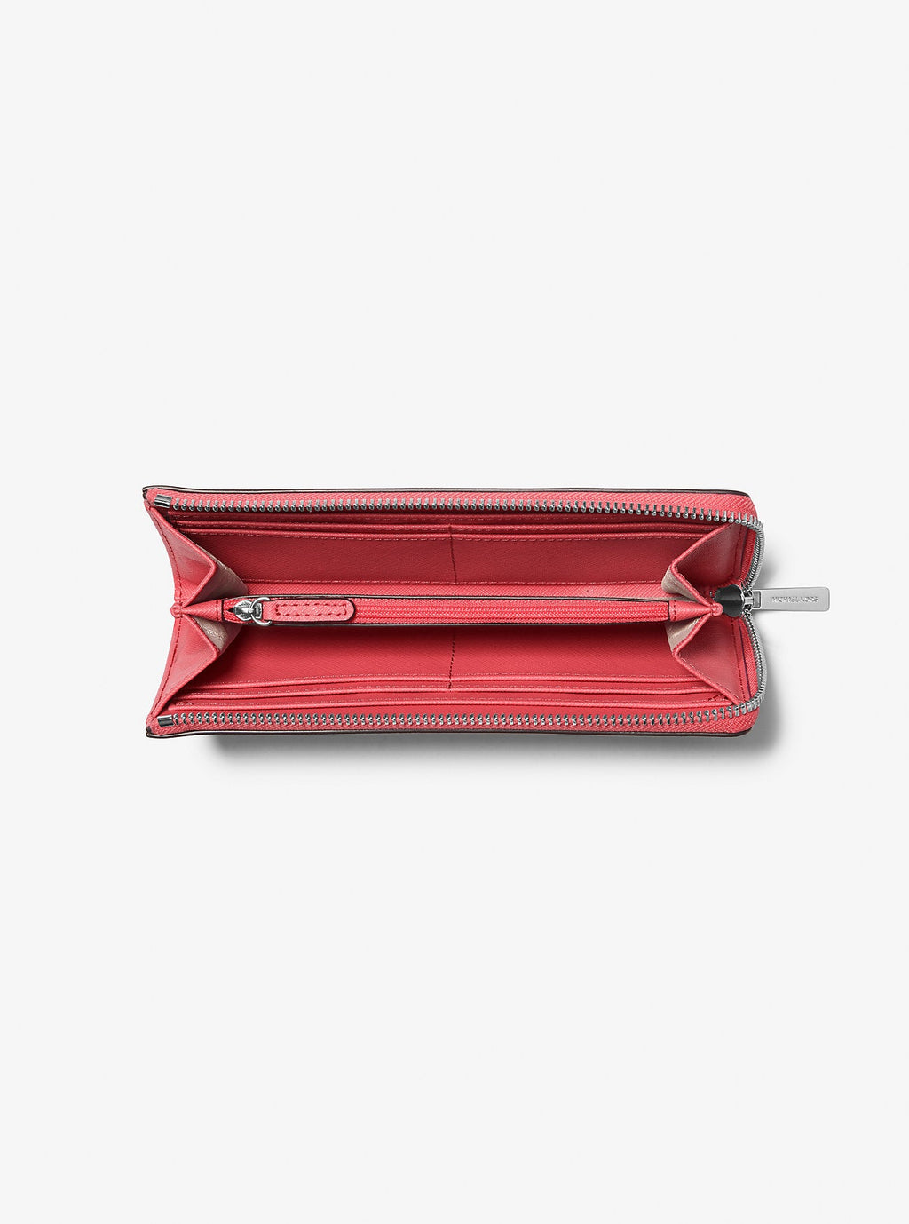 Jet Set Travel Large Saffiano Leather Quarter-Zip Wallet