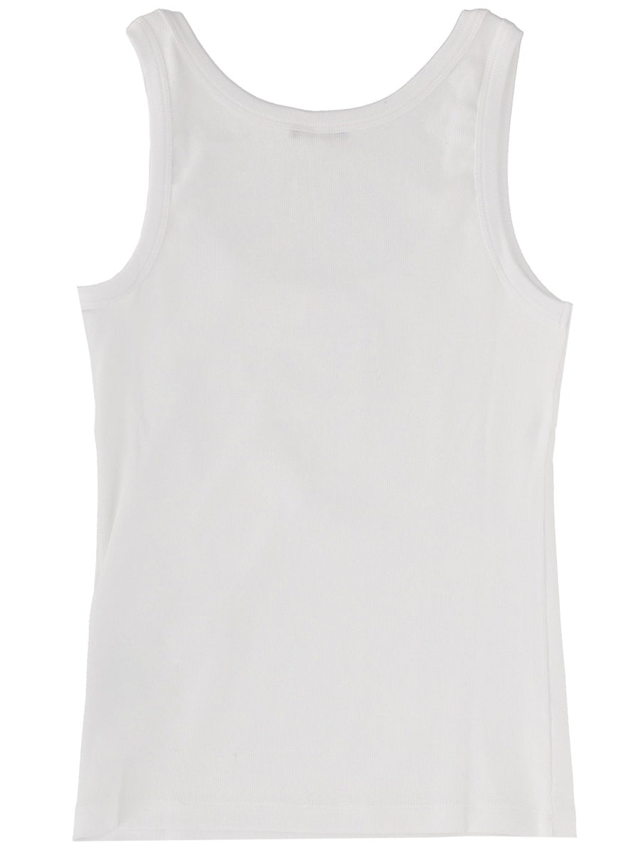 Logo Cotton-Blend Scoop Neck Tank Top