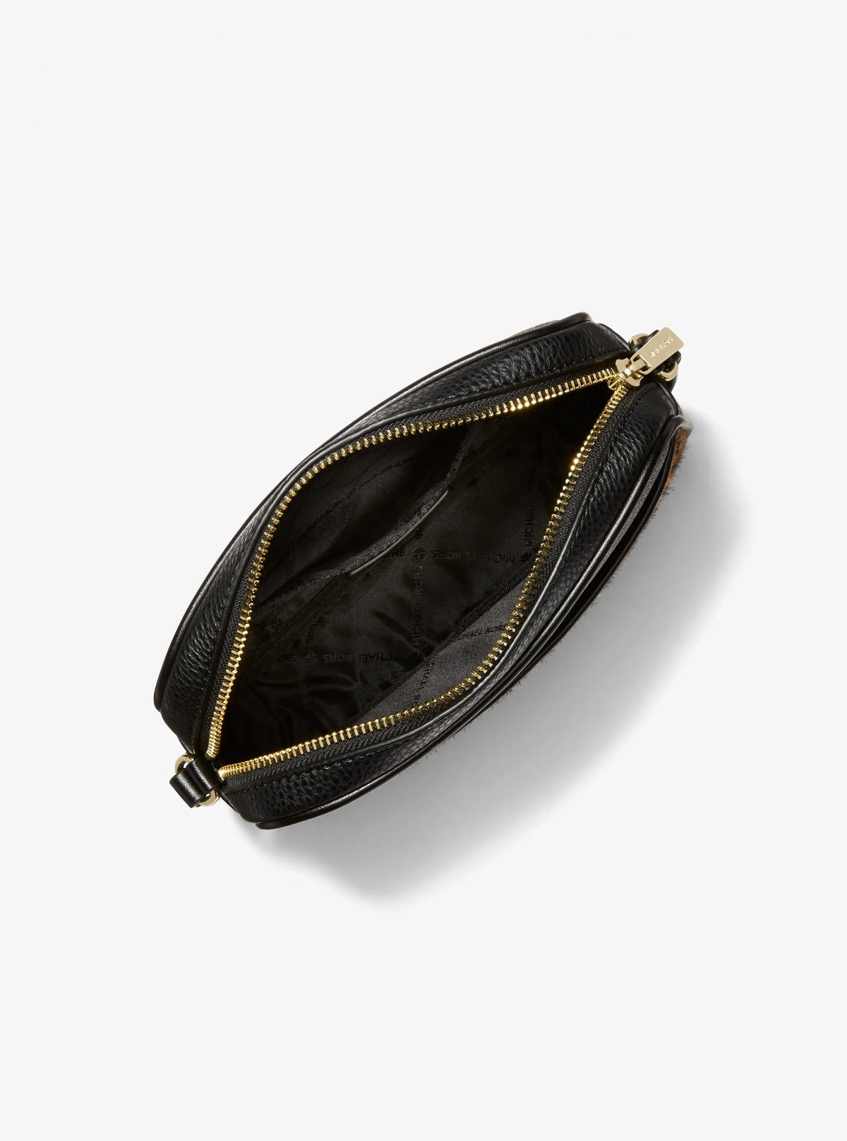 Jet Set Travel Leopard Print Calf Hair and Signature Logo Camera Crossbody Bag