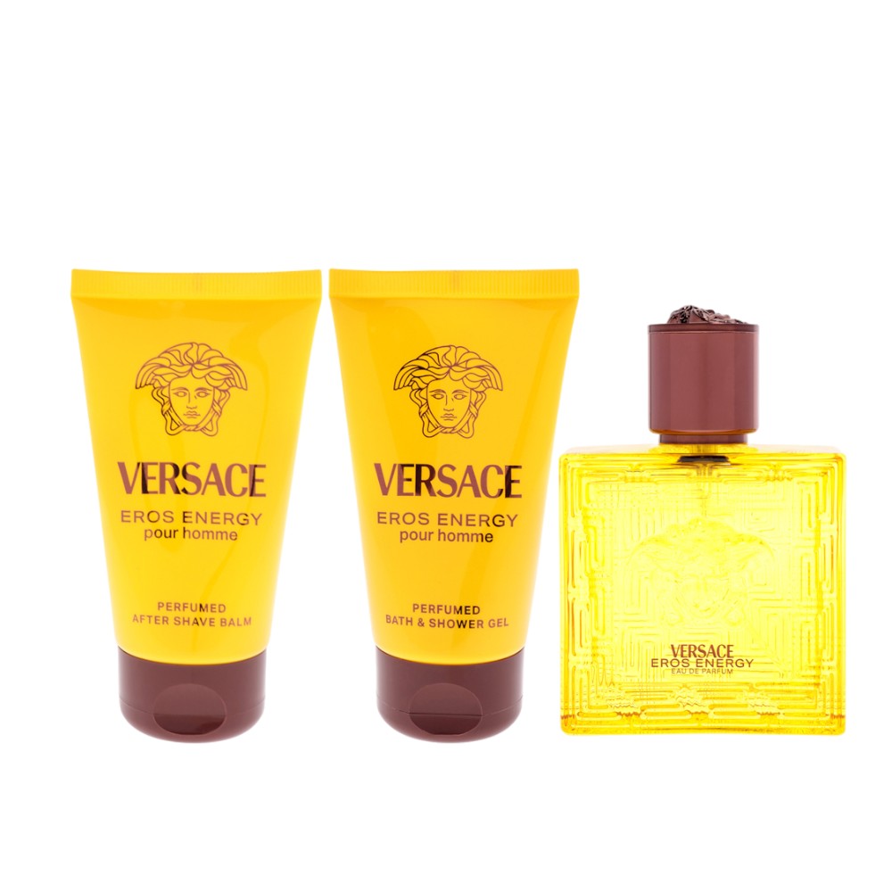 Versace Eros Energy by Versace for Men - 3 Pc Gift Set 1.7oz EDP Spray, 1.7oz Bath and Shower Gel, 1.7oz After Shave Balm