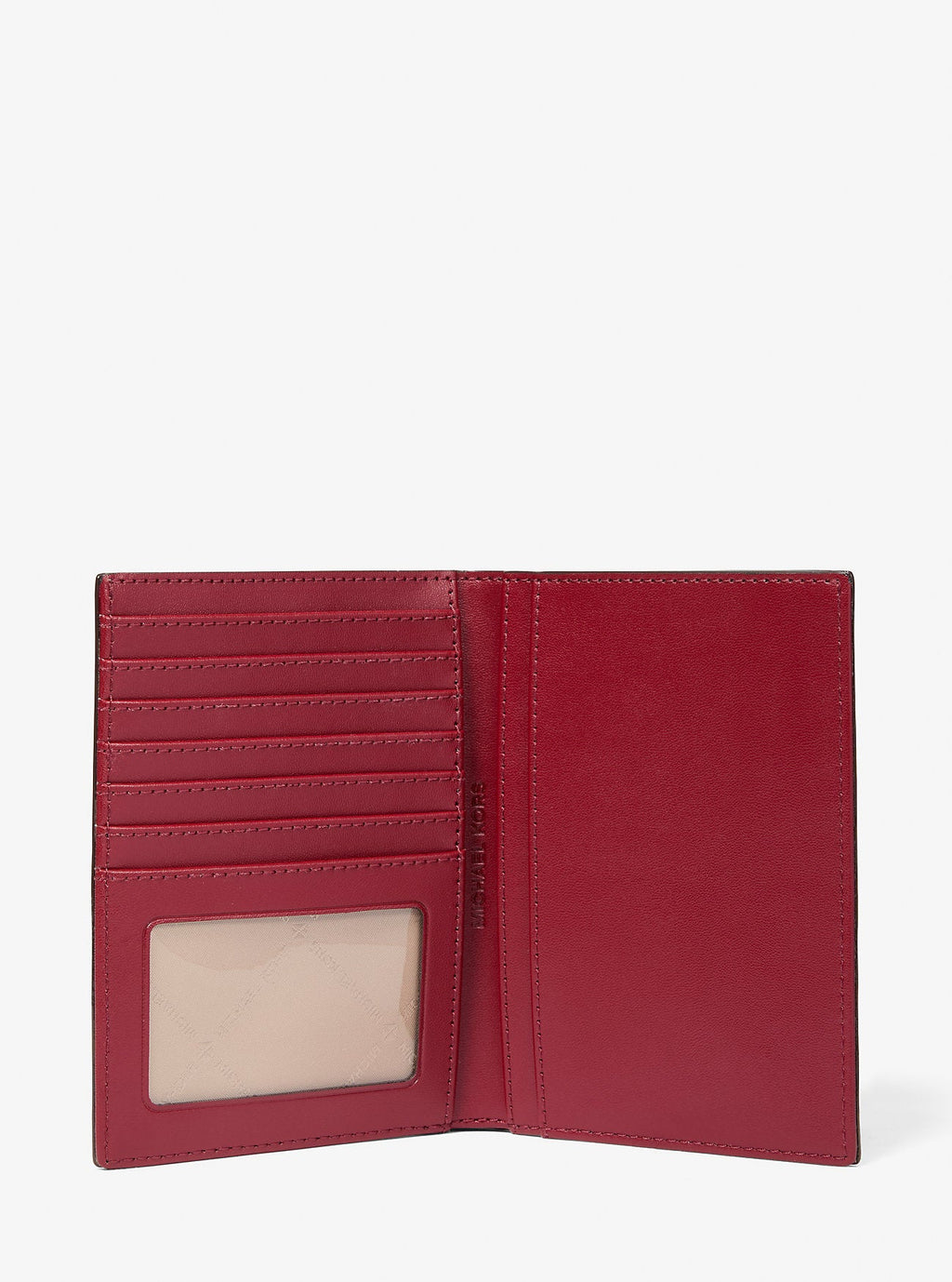 Jet Set Medium Metallic Logo Debossed Passport Wallet