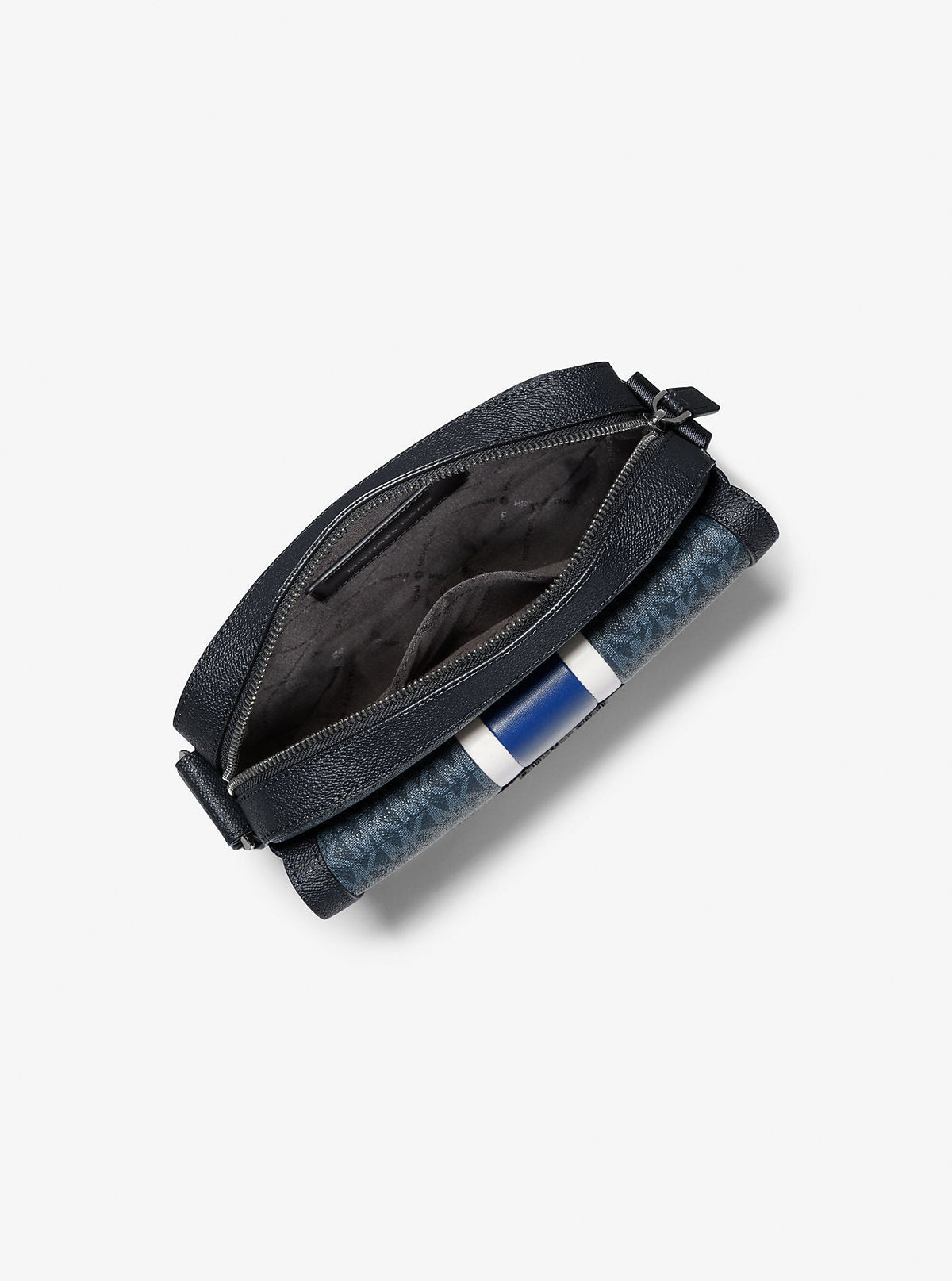 Cooper Medium Signature Logo Stripe Camera Crossbody Bag