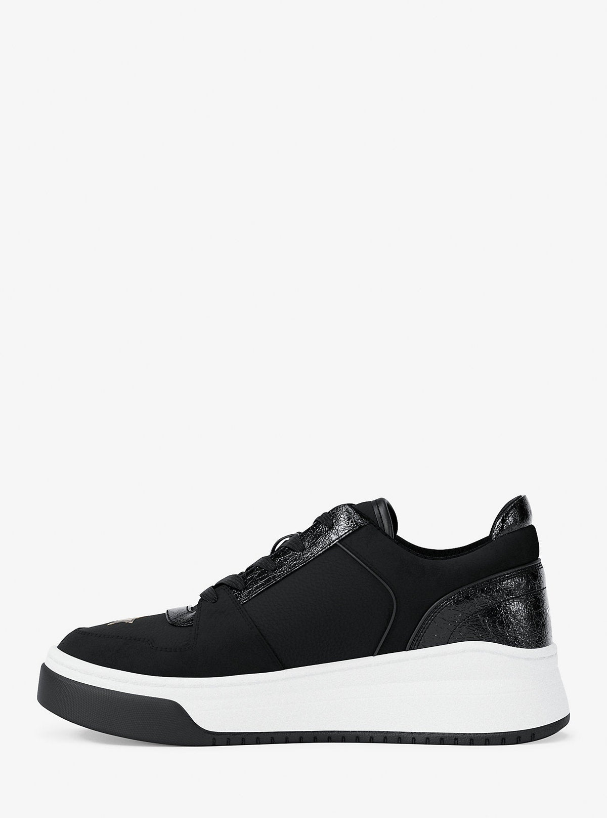 Lexi Embellished Mixed-Media Sneaker