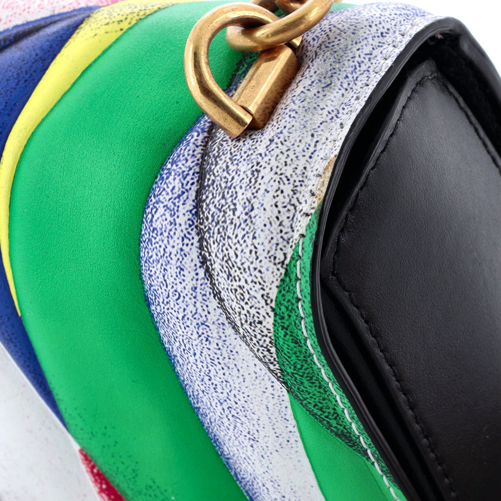 Medusa Padlock Icon Flap Bag Printed Leather Medium