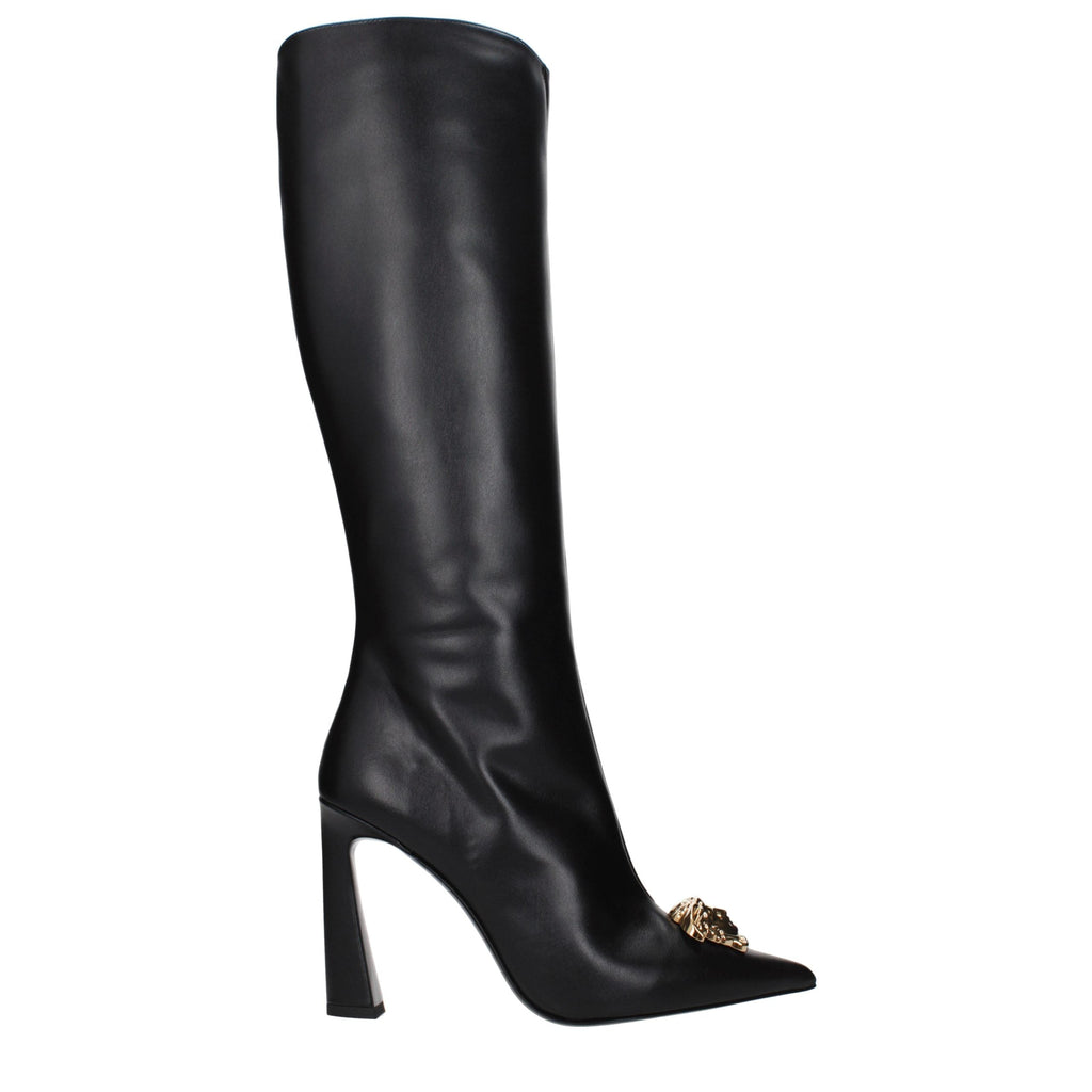 Versace Leather High Heel Women's Boots