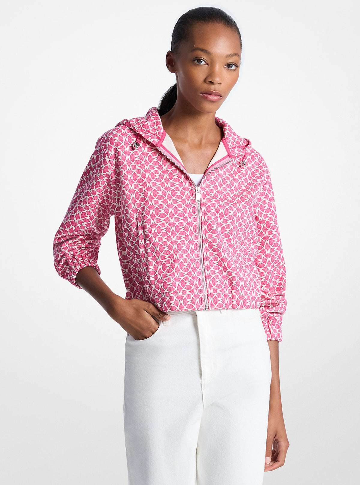 Graphic Logo Cotton Blend Jacket