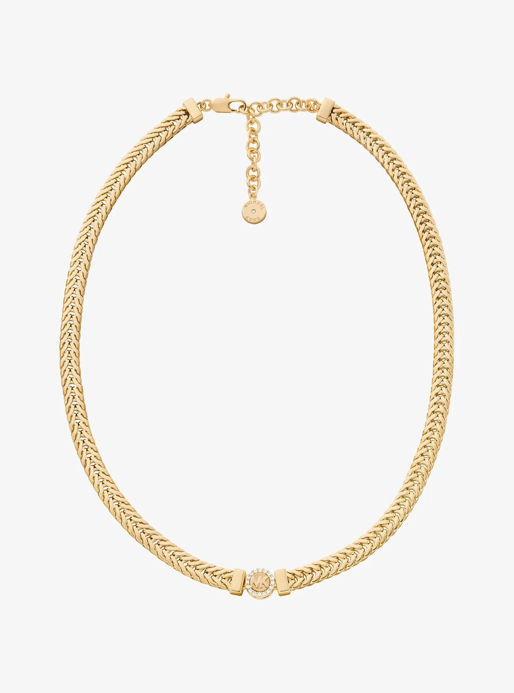 Pavé Logo Foxtail Chain Necklace
