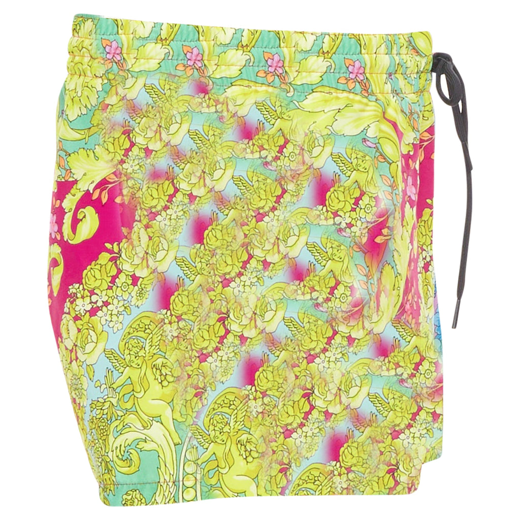Versace Multicolor Fluo Barocco Beach Shorts