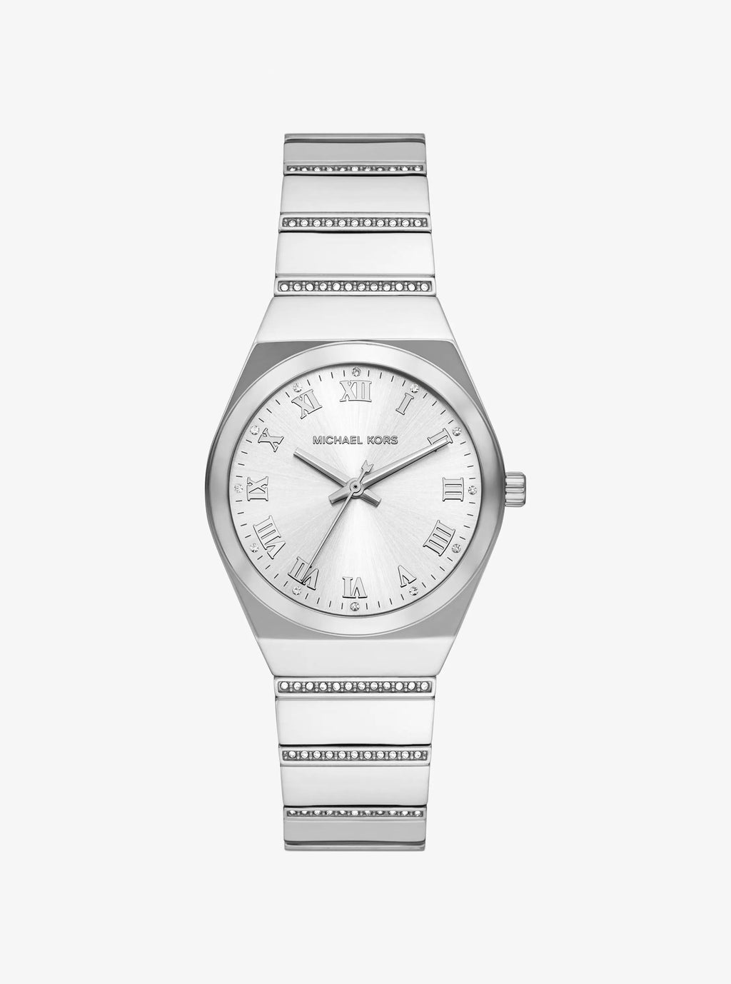 Mini Lennox Pavé Silver-Tone Watch