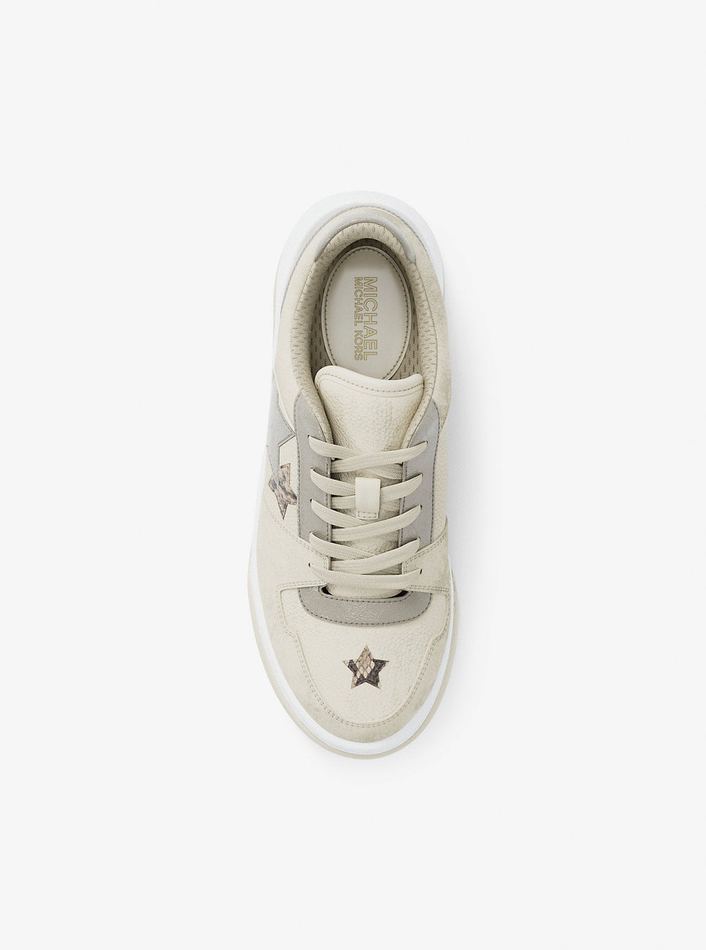 Lexi Embellished Mixed-Media Sneaker