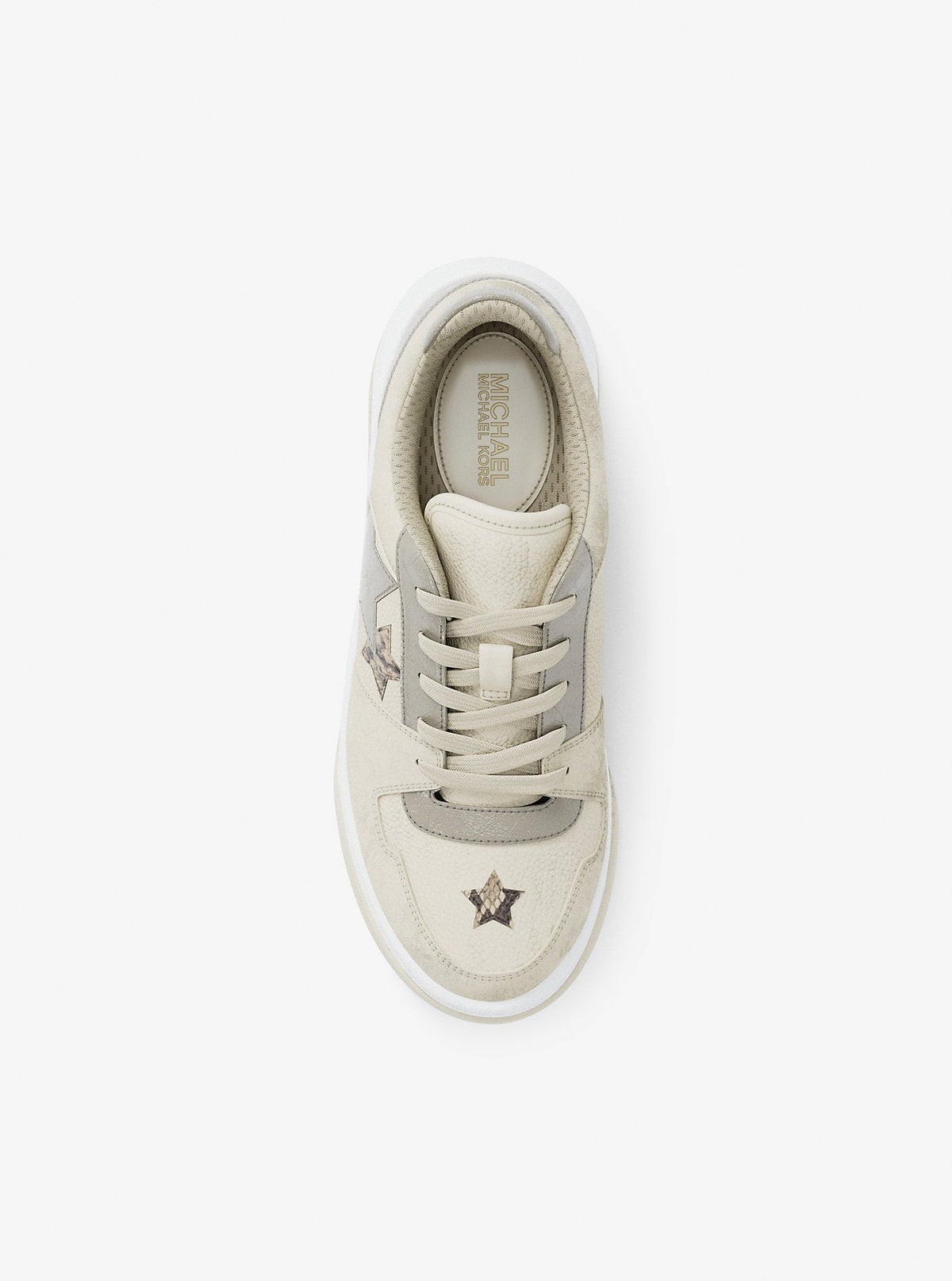 Lexi Embellished Mixed-Media Sneaker