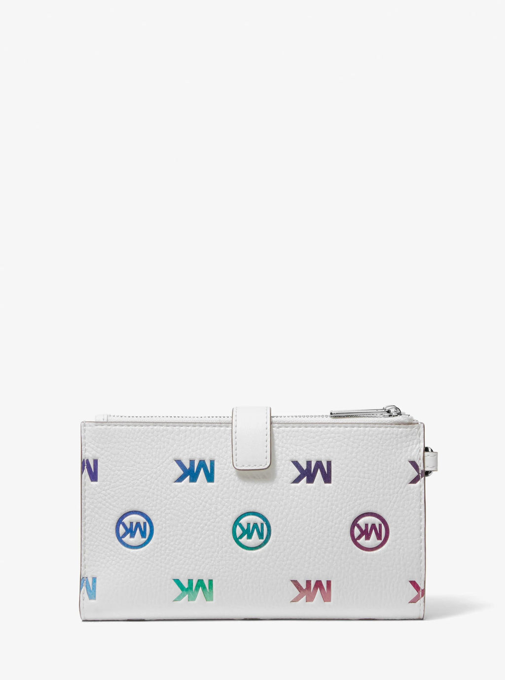 Jet Set Travel Rainbow Logo Embossed Wristlet