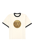 White Gold Medallion Graphic Cotton T-Shirt