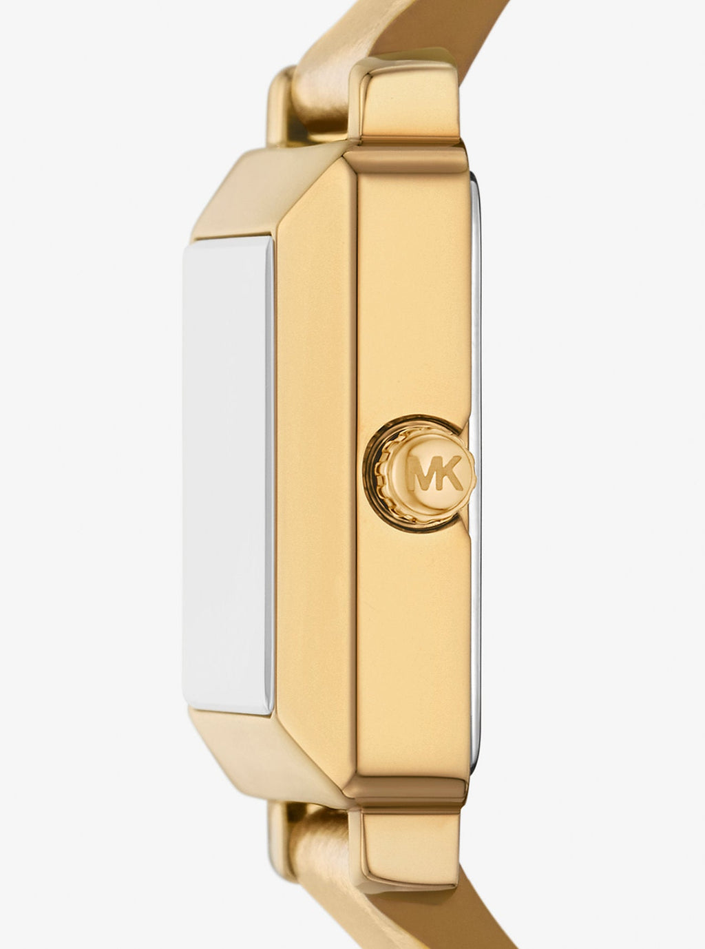 Mini Gwynn Pavé Gold-Tone and Leather Watch