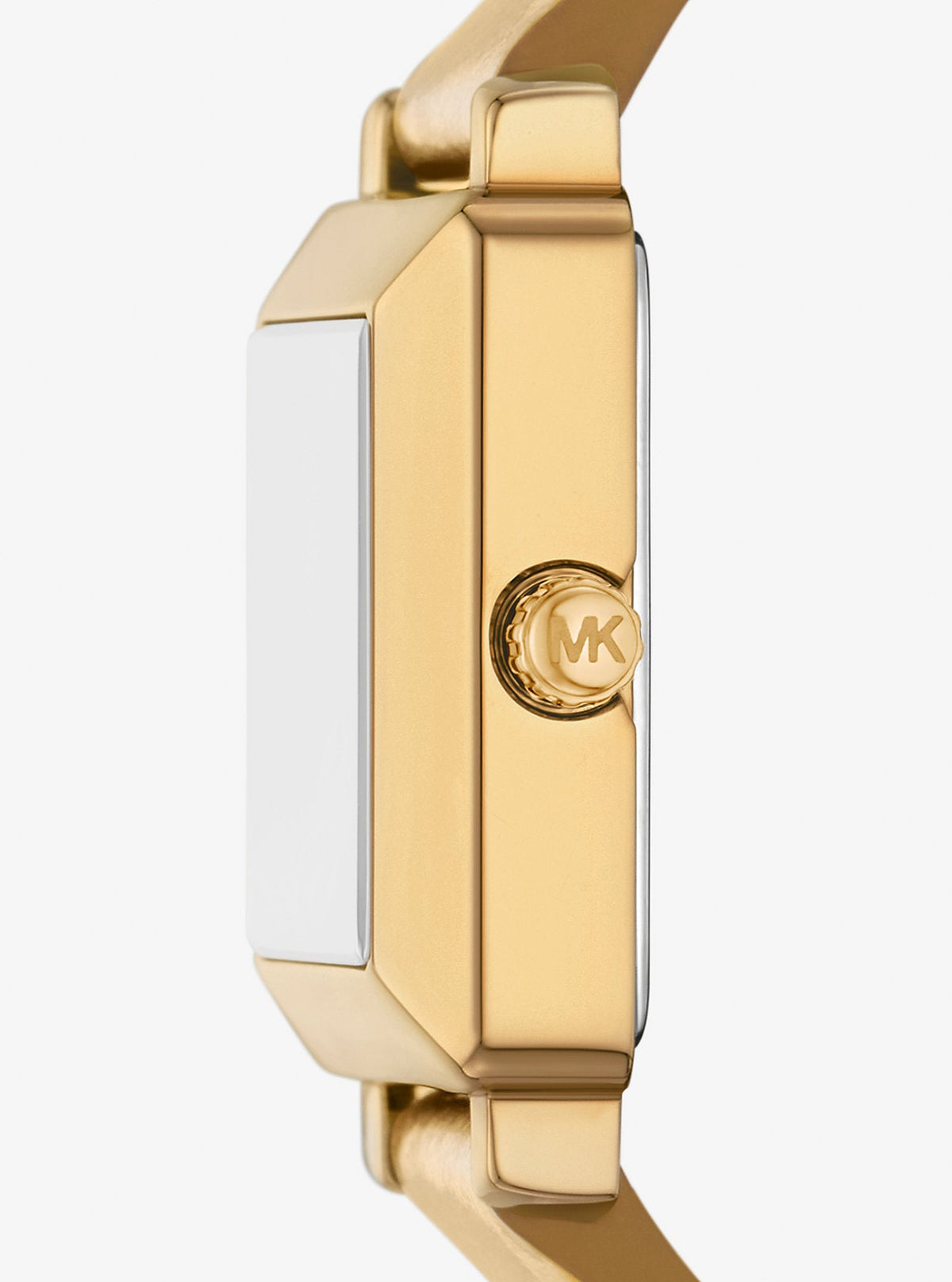 Mini Gwynn Pavé Gold-Tone and Leather Watch