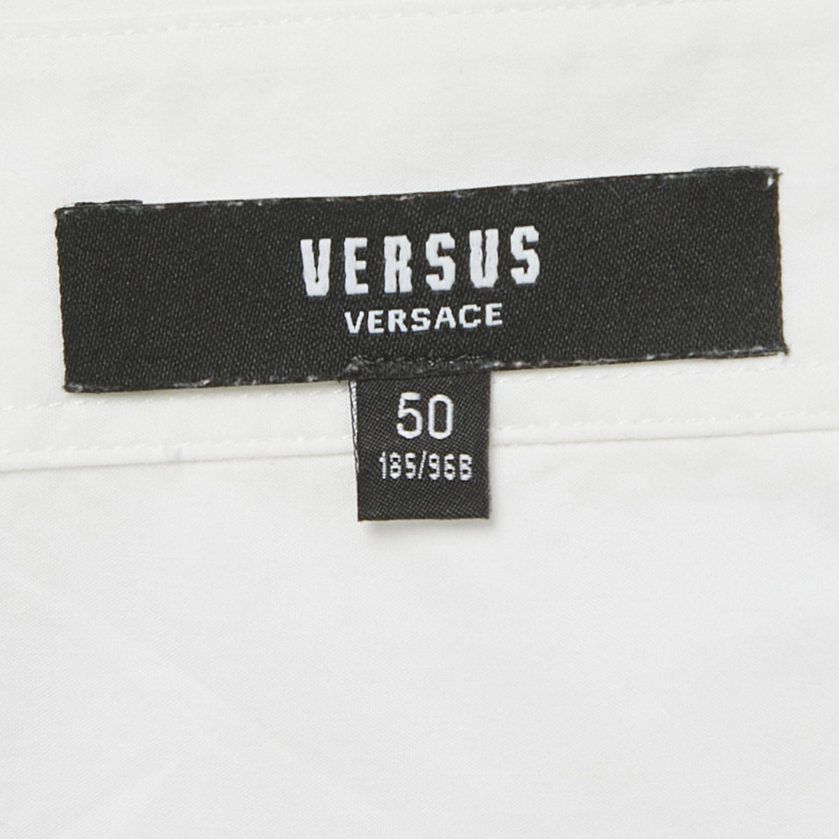 Versus Versace White Cotton Logo Printed Shirt