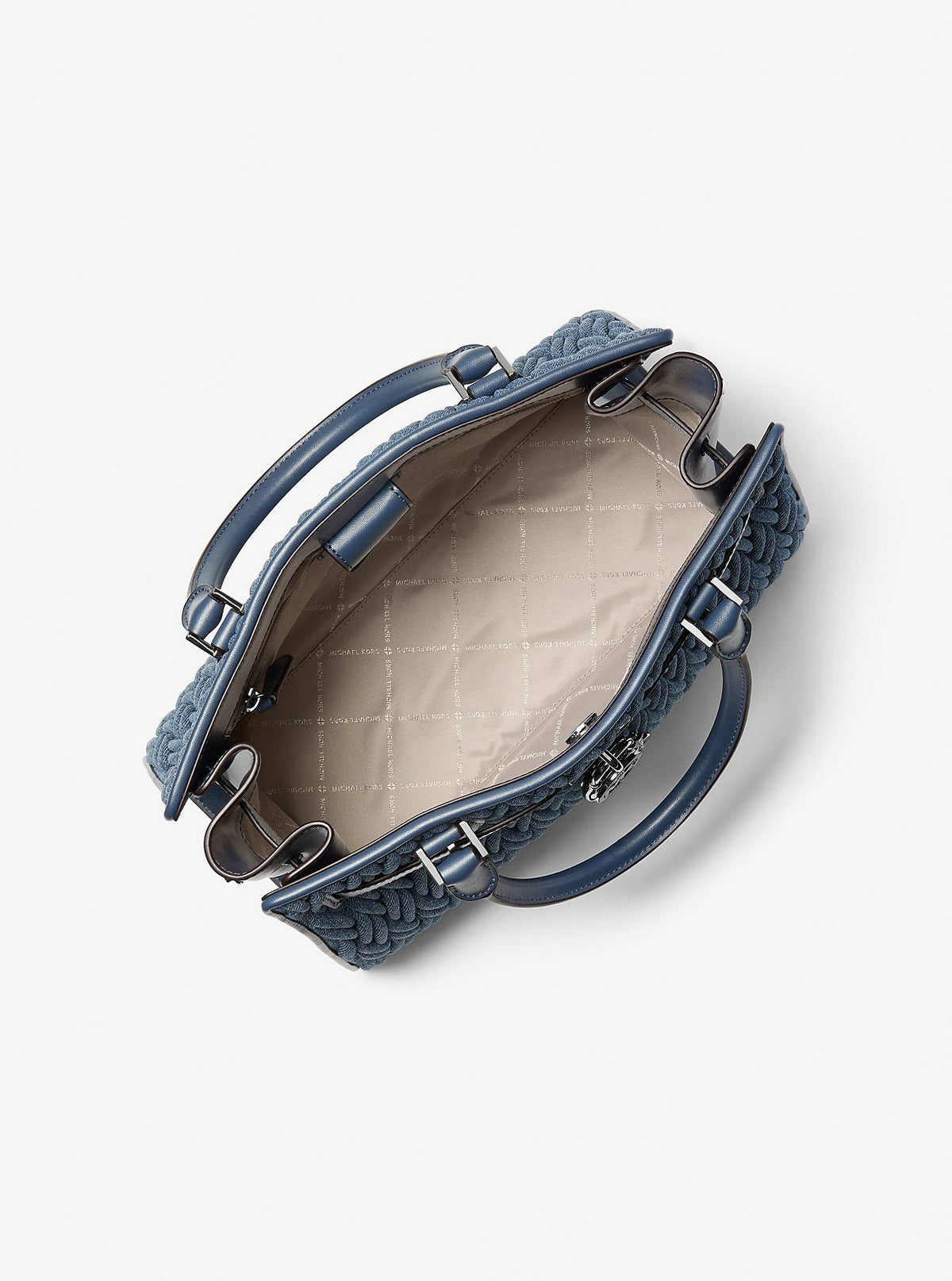 Hamilton Medium Matelassé Denim Satchel
