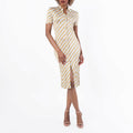 Versace Chain Stripes Midi Shirt Dress