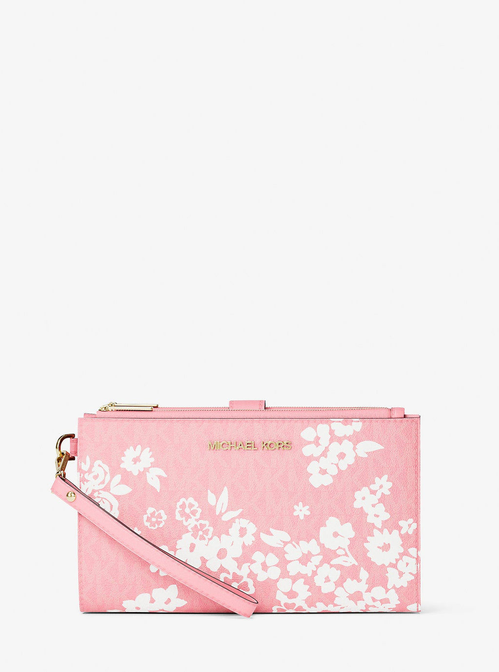 Jet Set Travel Large Printed Signature Logo Wristlet