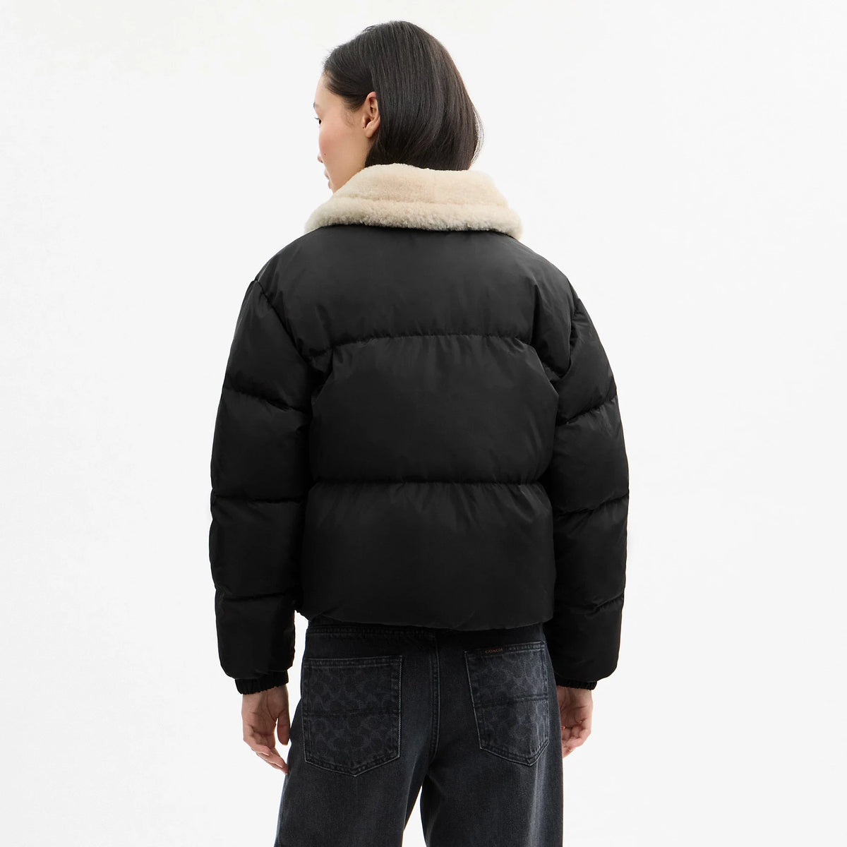 Coach Outlet Puffer With Shearling Collar