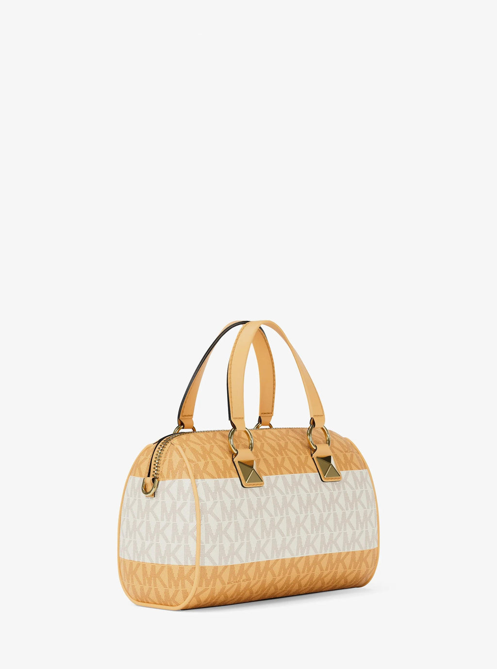 Grayson Small Striped Signature Logo Duffel Crossbody Bag