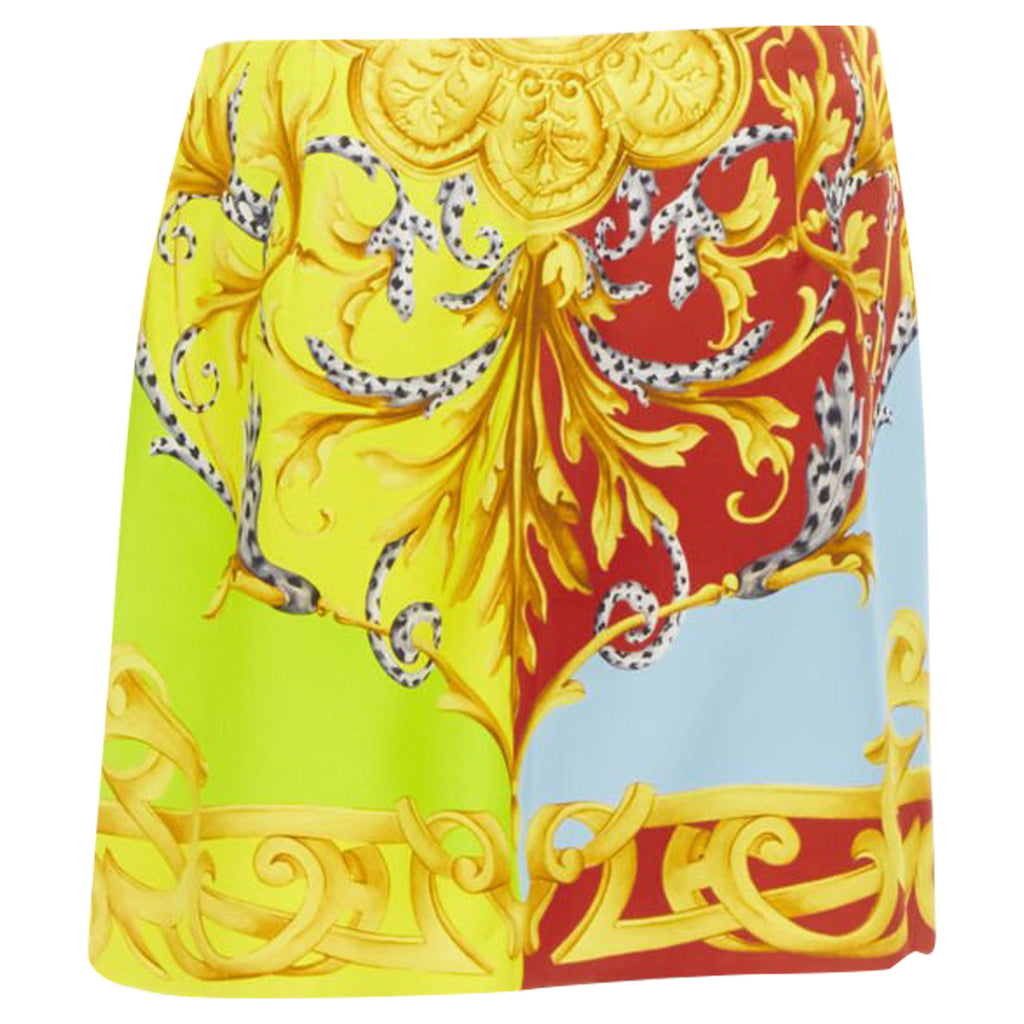 Versace Pop Acantus Barocco g Medusa safety pin slmini skirt
