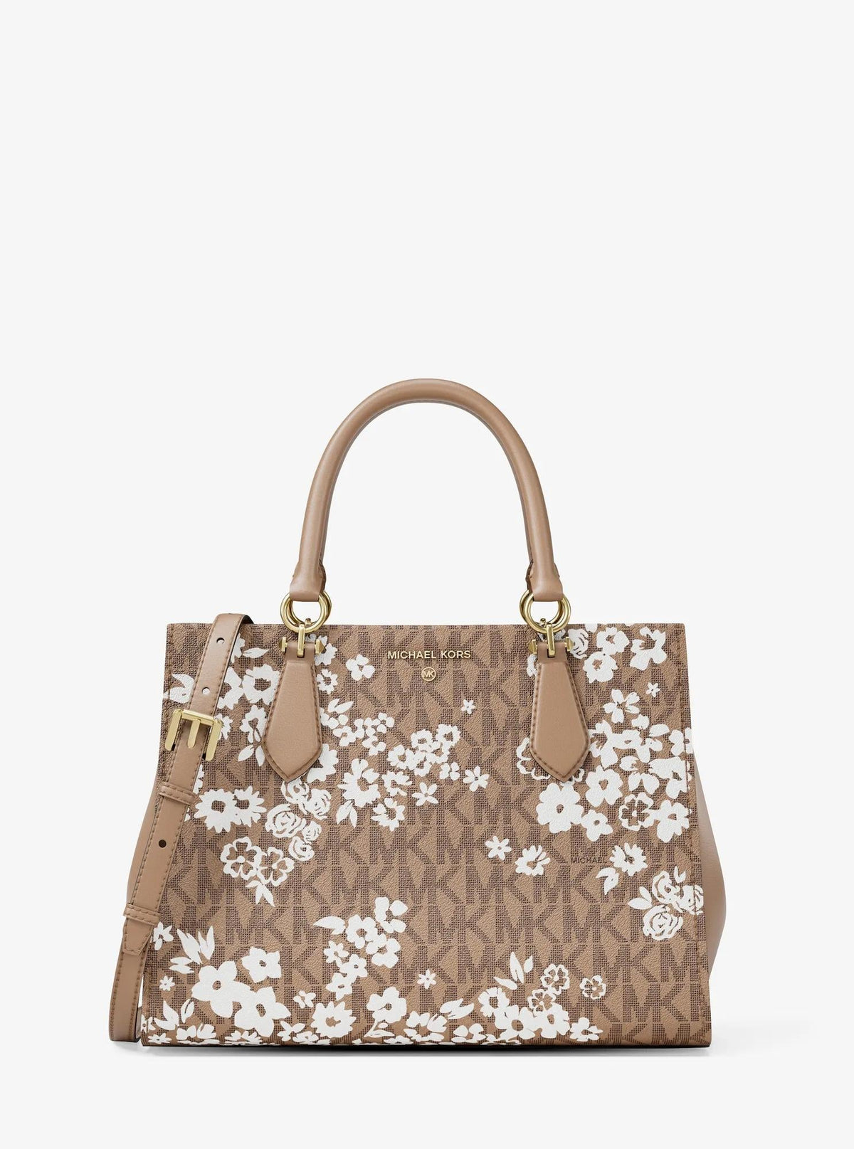 Marilyn Medium Printed Signature Logo Satchel