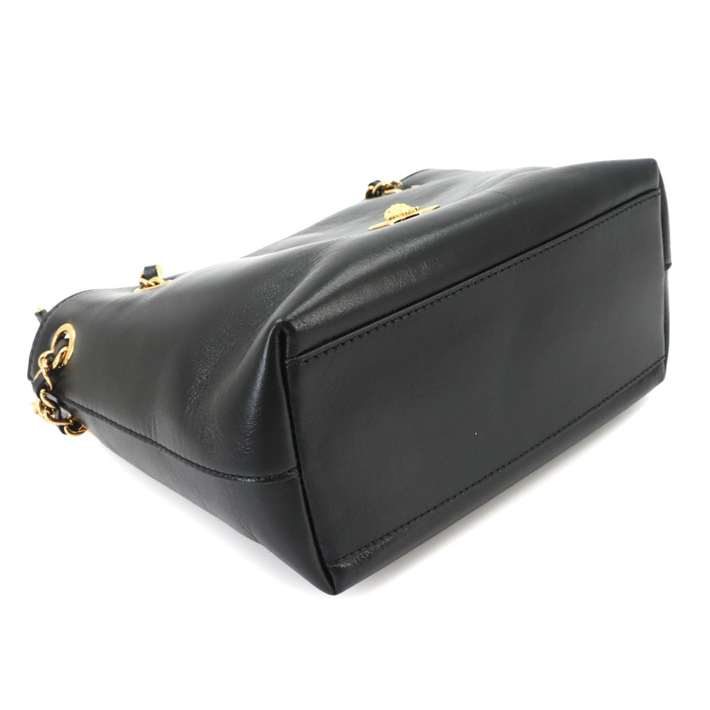 Versace Leather Handbag Shoulder Bag (Pre-Owned)