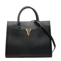 Versace Leather Handbag Shoulder Bag (Pre-Owned)