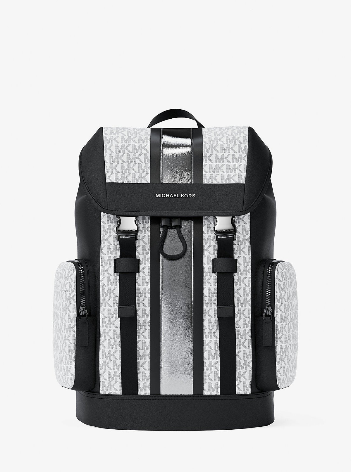 Cooper Metallic Striped Signature Logo Backpack