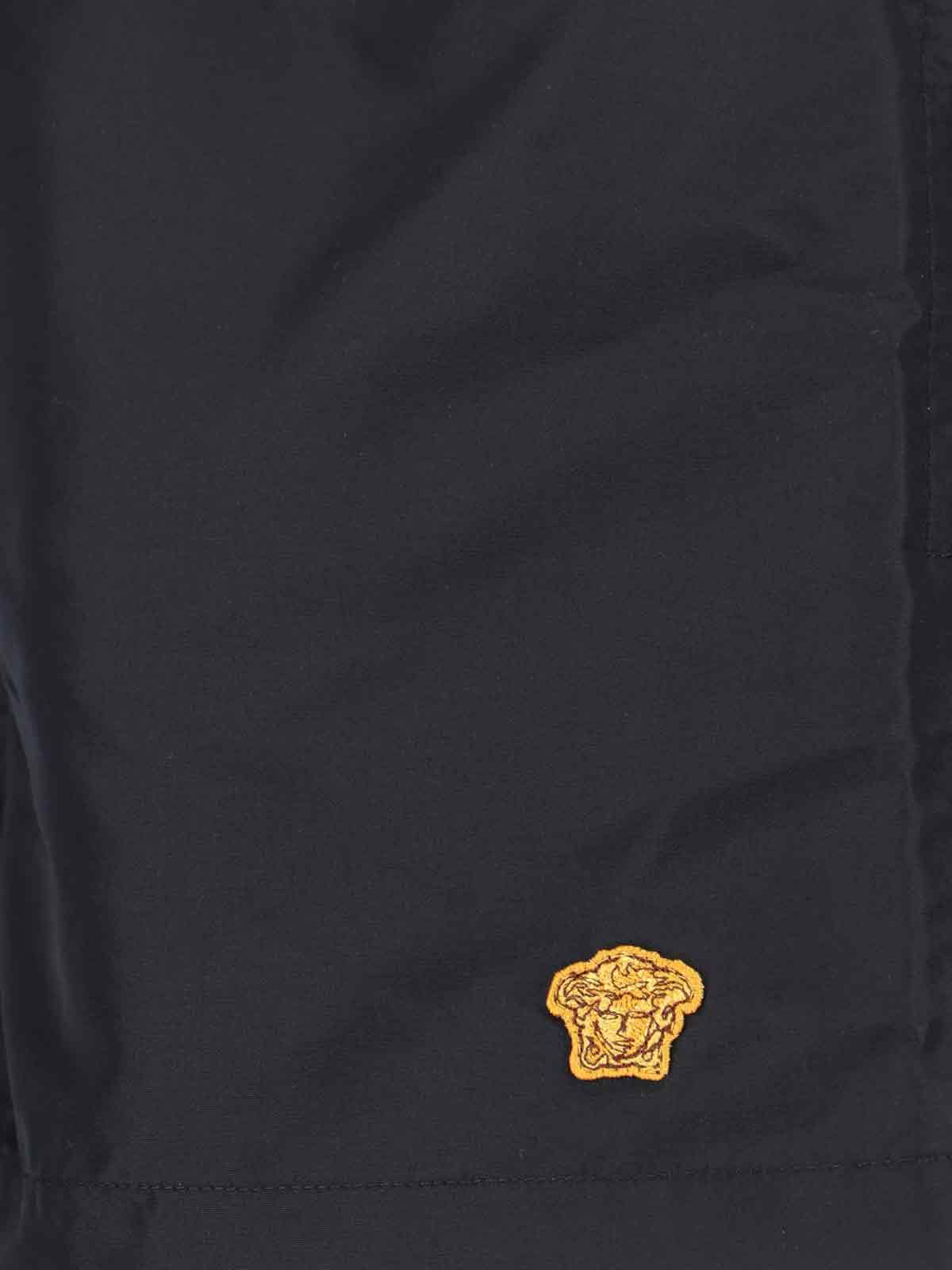 "Swim Golfo Medusa Patch" Swim Shorts – Black