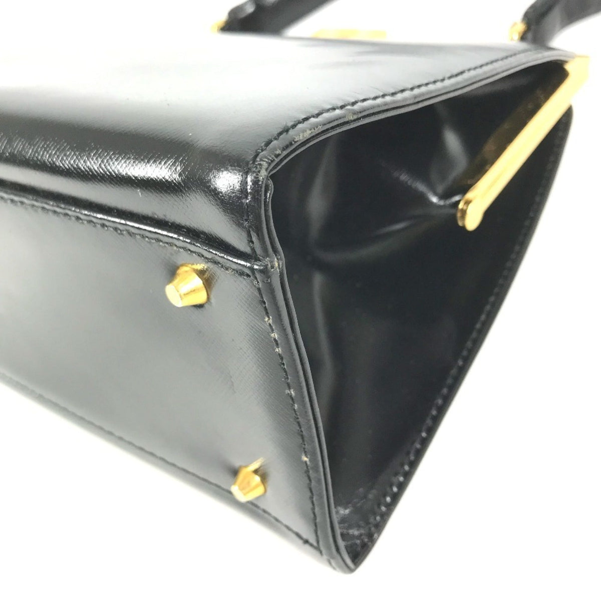 Versace Leather Handbag Shoulder Bag (Pre-Owned)
