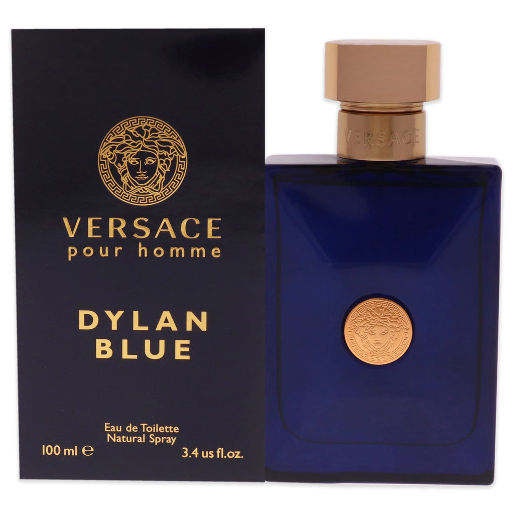 Dylan Blue Kit by Versace for Men - 2 Pc Kit 3.4 oz EDT Spray, 1 oz EDT Spray