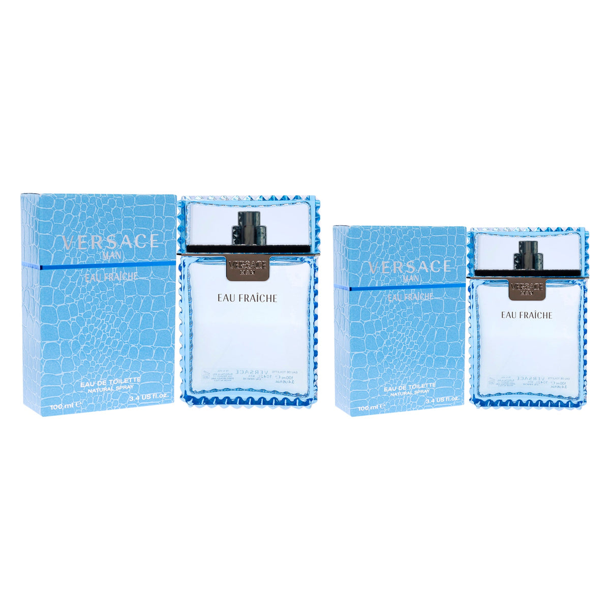 Versace Man Eau Fraiche Kit by Versace for Men - 2 Pc Kit 3.4oz EDT Spray, 1oz EDT Spray