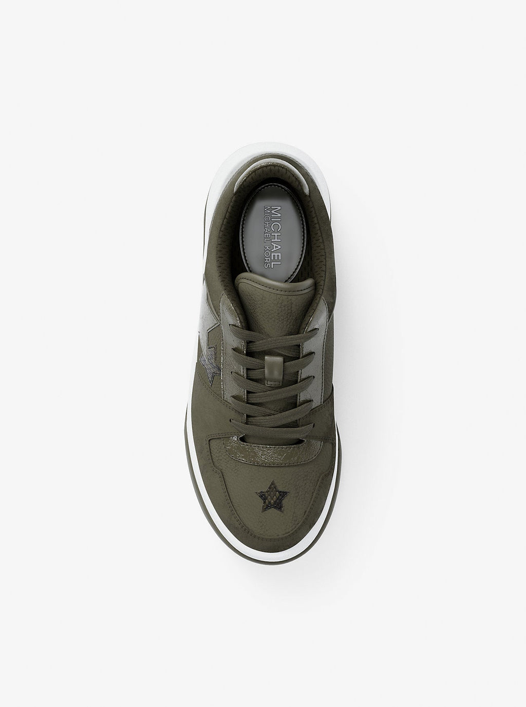 Lexi Embellished Mixed-Media Sneaker