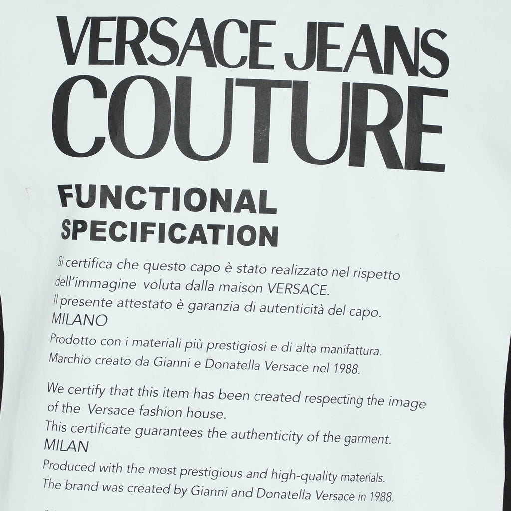 Versace Jeans Couture Black Cotton Printed T-Shirt
