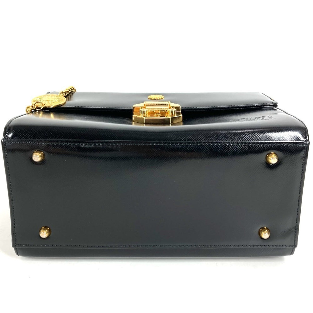 Versace Leather Handbag Vanity Bag (Pre-Owned)
