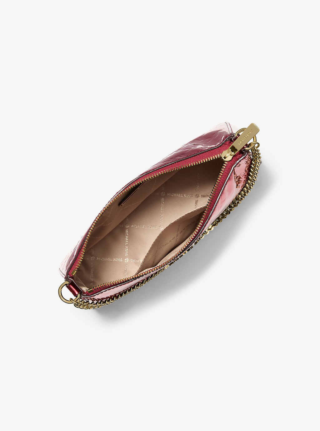 Jet Set Medium Metallic Logo Debossed Pochette and Card Case Gift Set