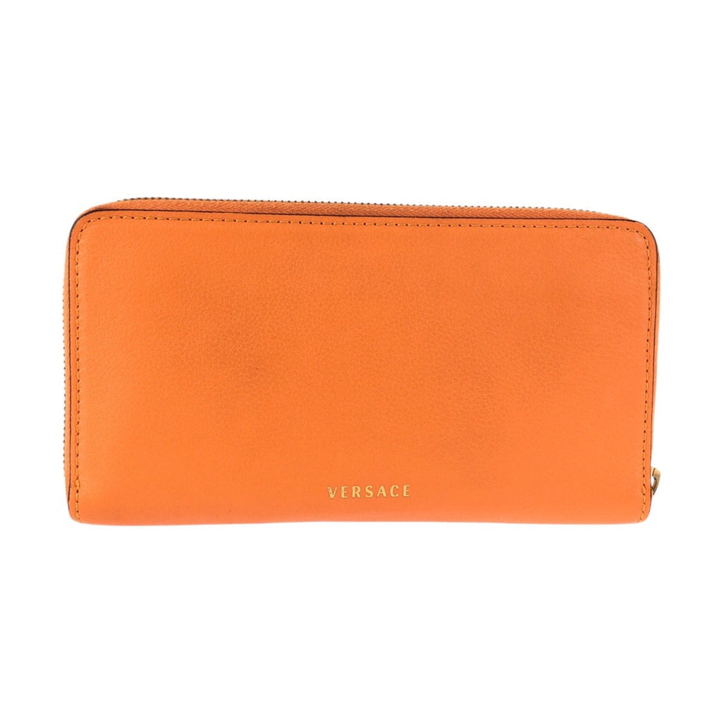 Versace Medusa Leather Zip-Around Wallet