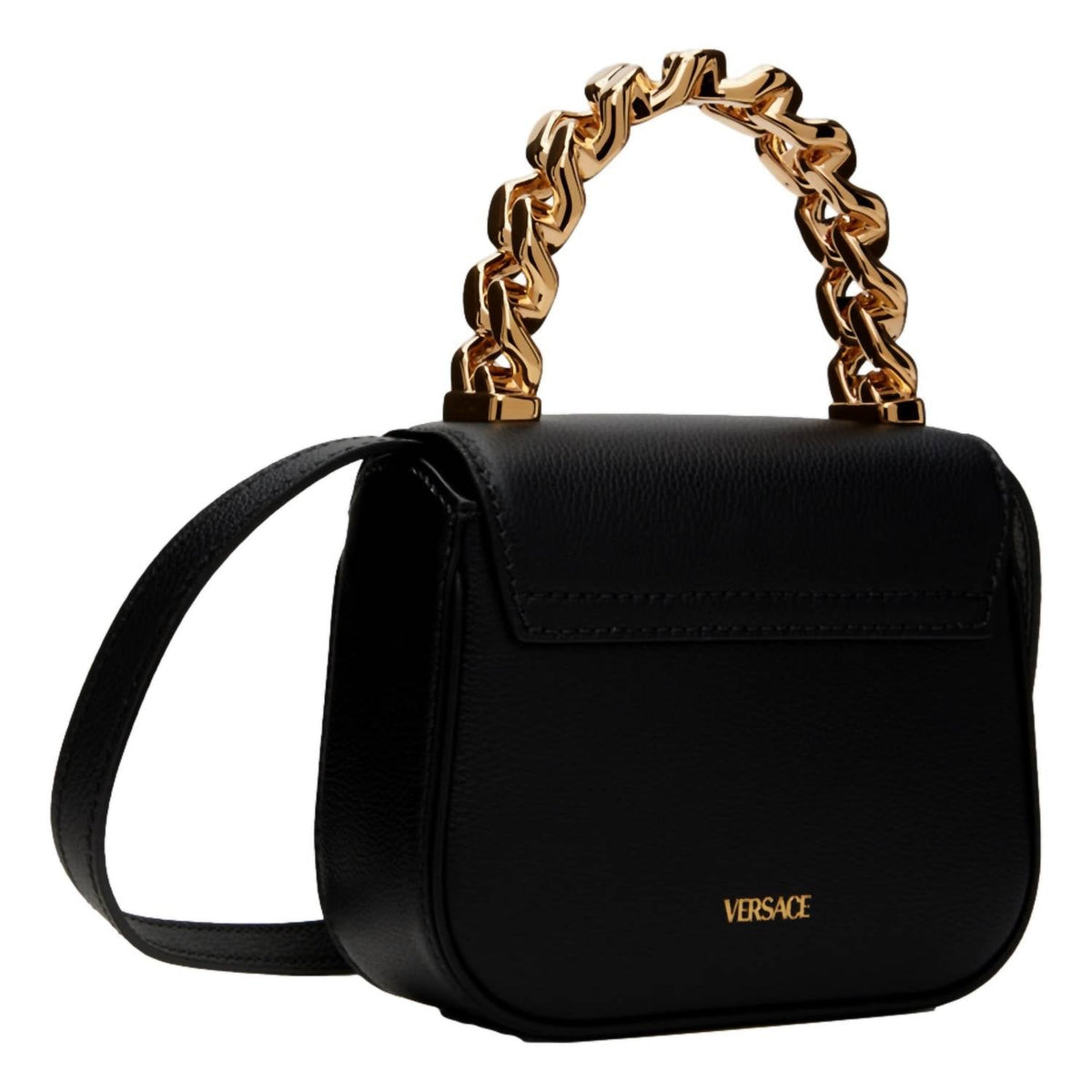 Women's Top Handle Mini Vitello Leather Handbag In Black
