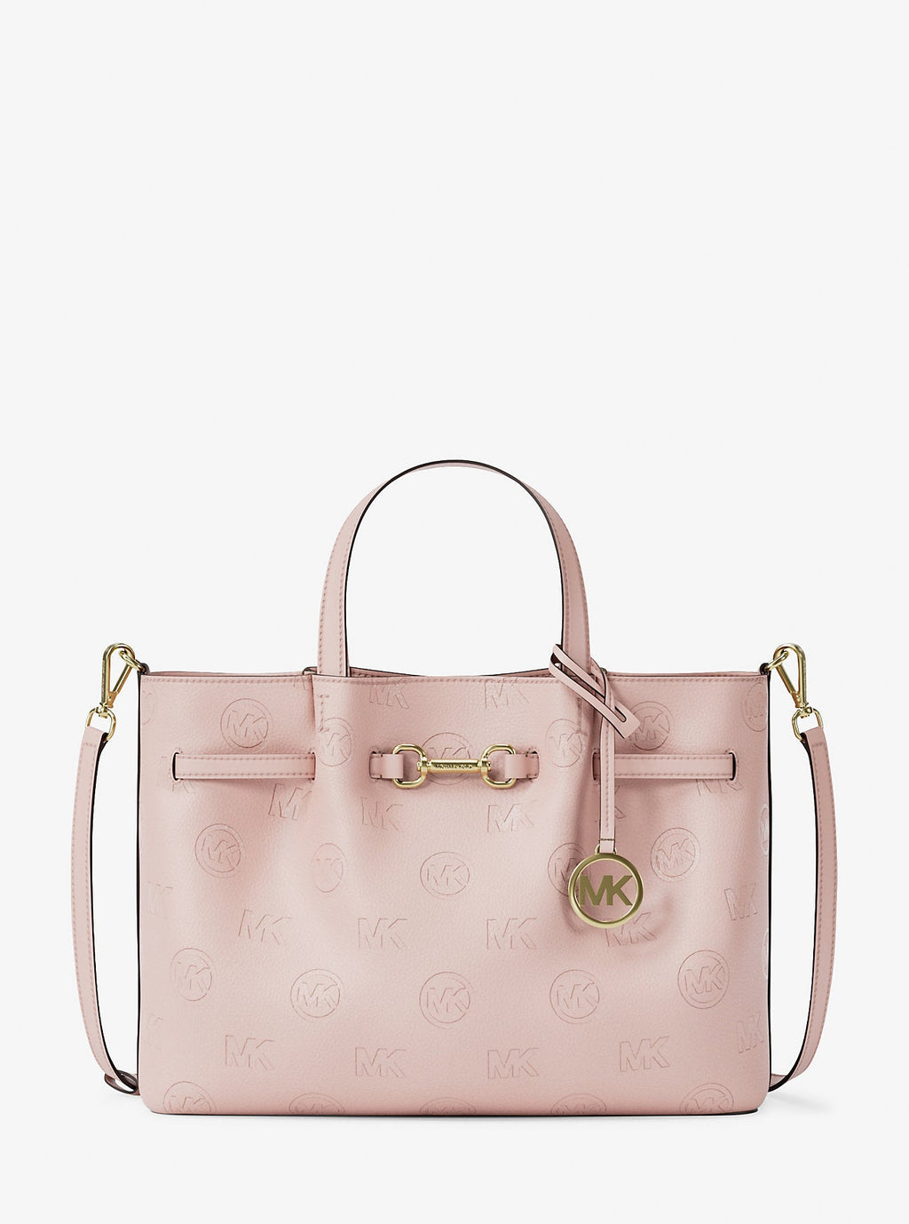 Carson Medium Logo Debossed Satchel