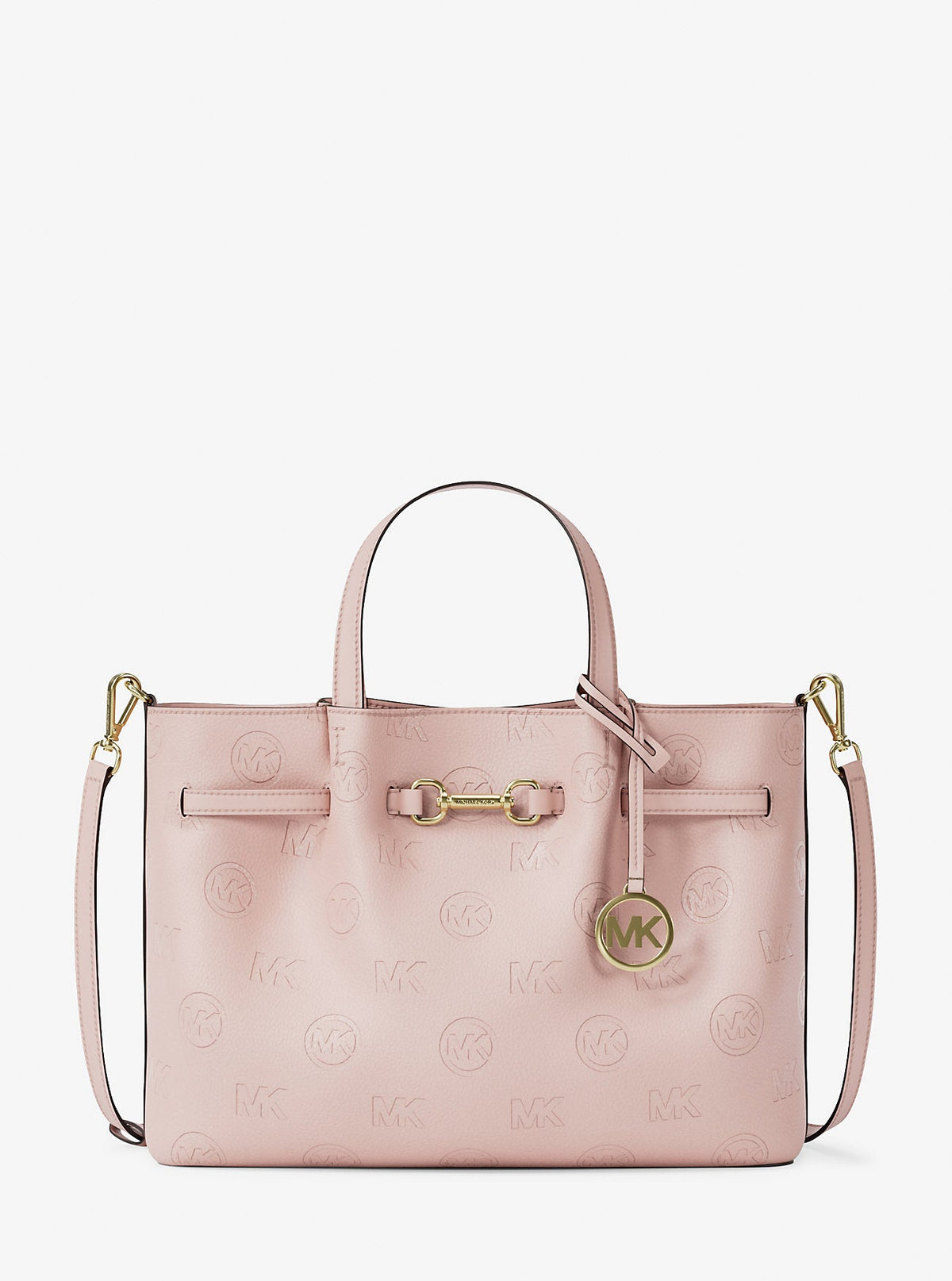 Carson Medium Logo Debossed Satchel