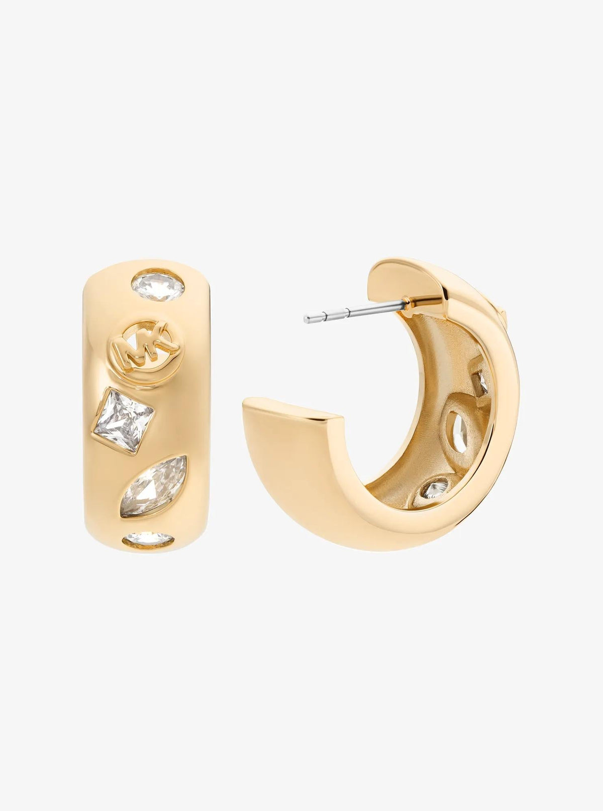 Cubic Zirconia Huggie Earrings