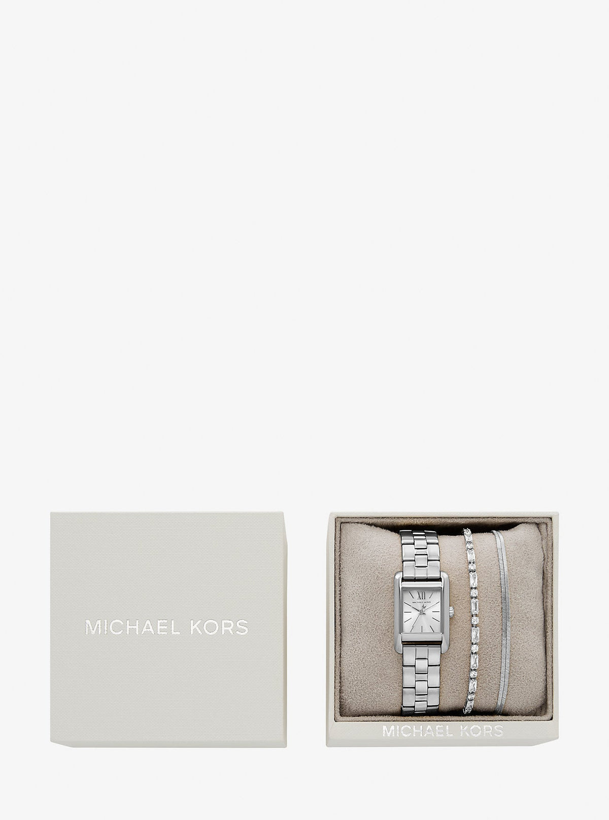 Mini Monroe Silver-Tone Watch and Jewelry Gift Set