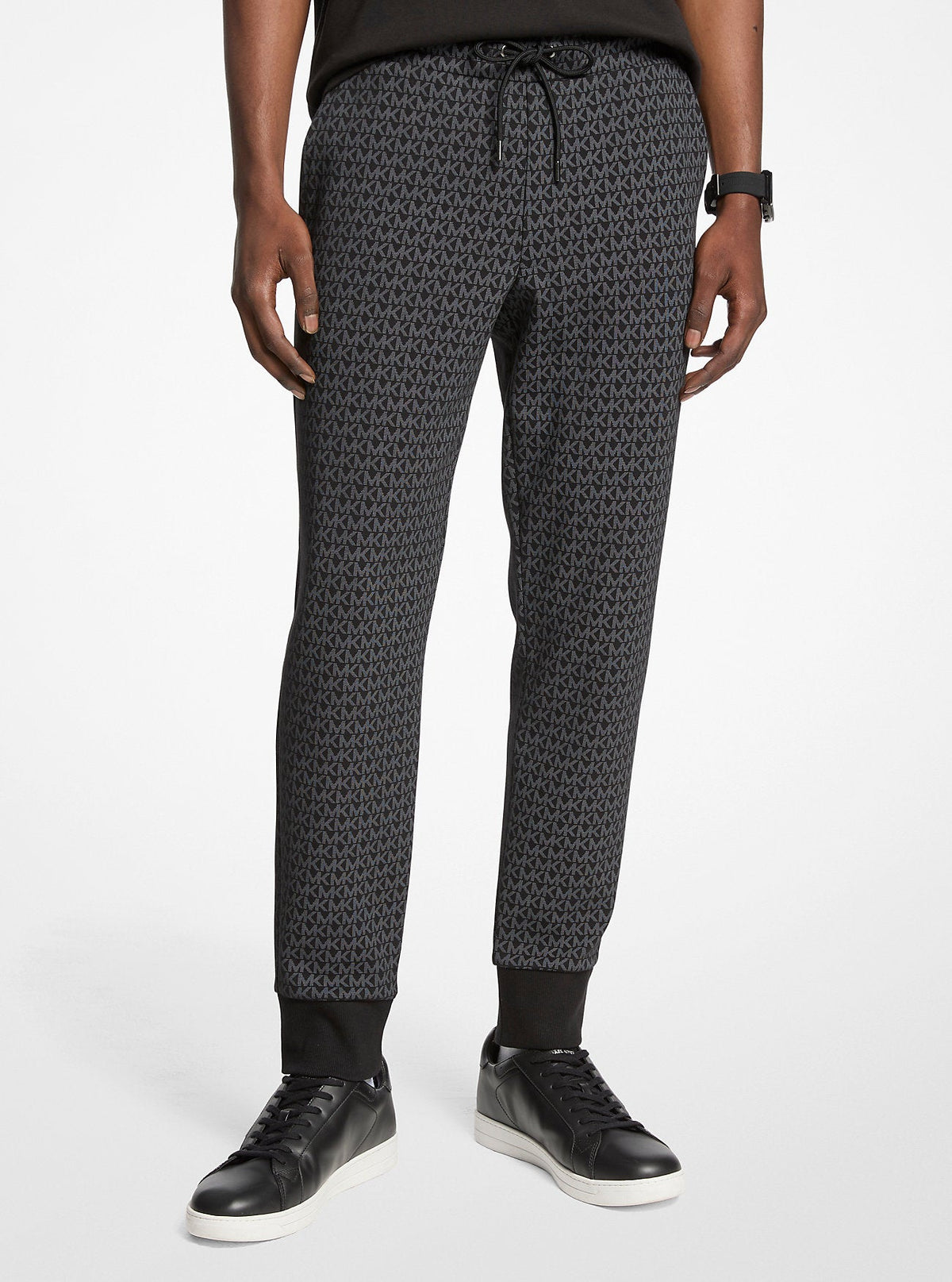 Signature Logo Print Cotton Blend Joggers