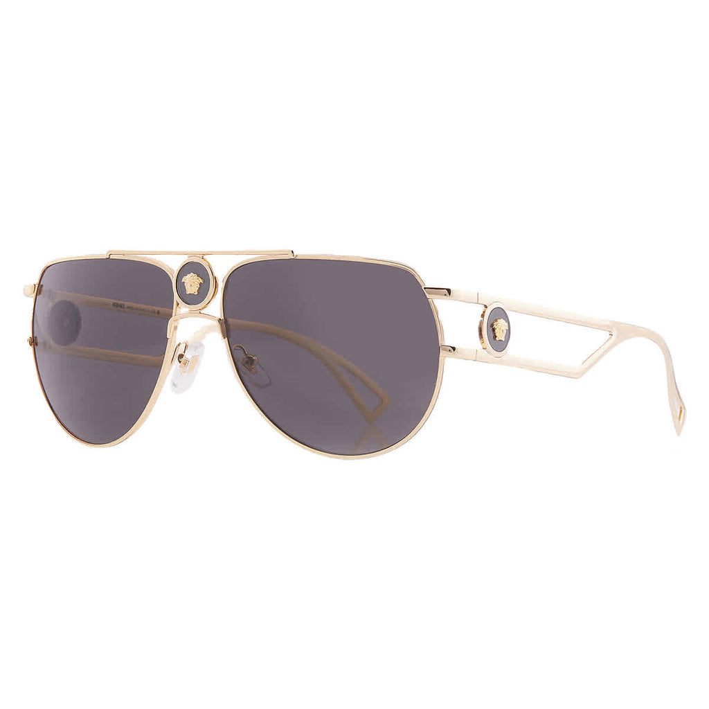 Versace Grey Pilot Men's Sunglasses VE2225 100287 60