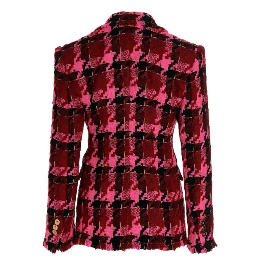 Versace Medusa Tweed Check Blazer