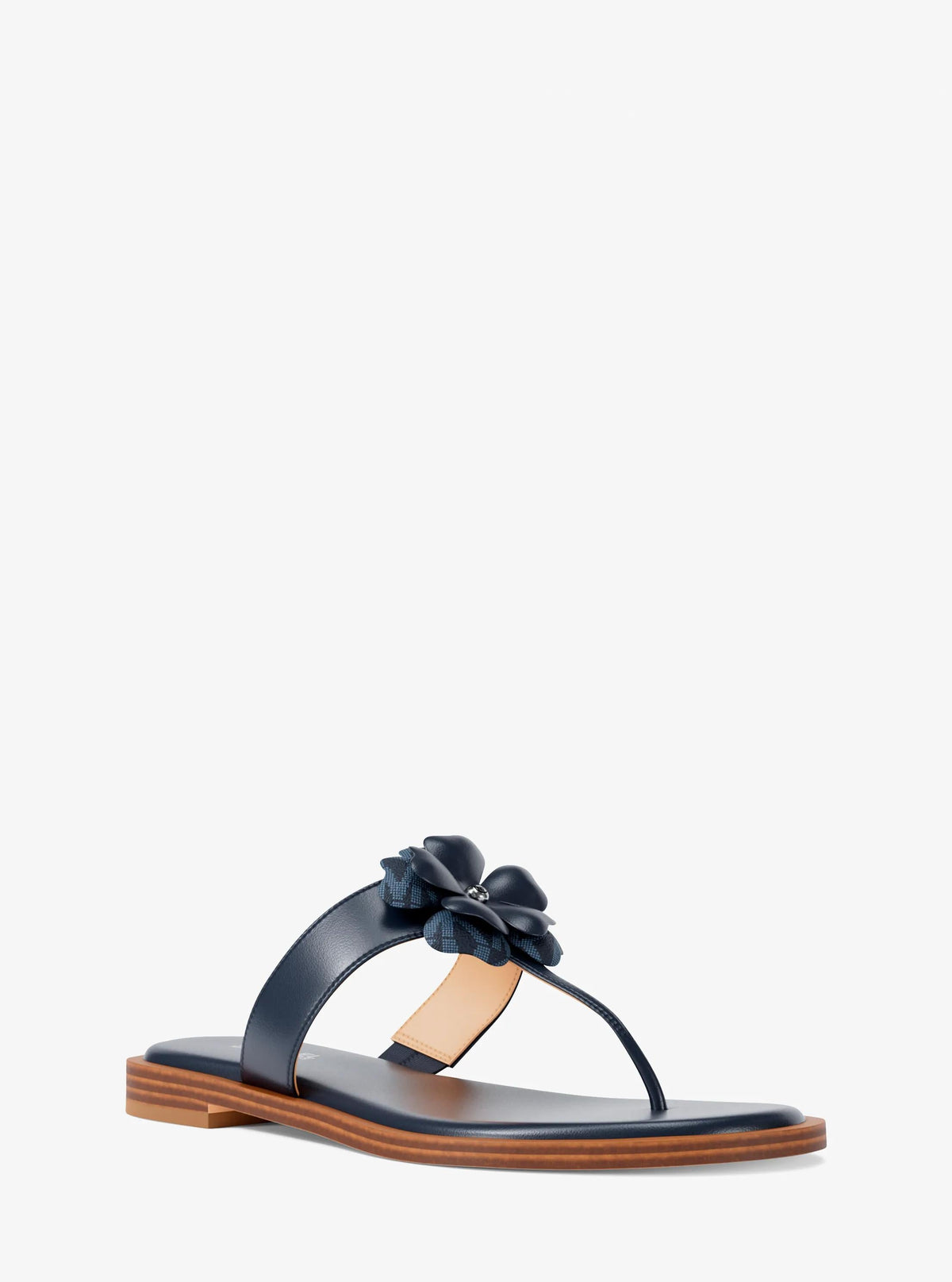 Callie Embellished Signature Logo Trim Thong Sandal