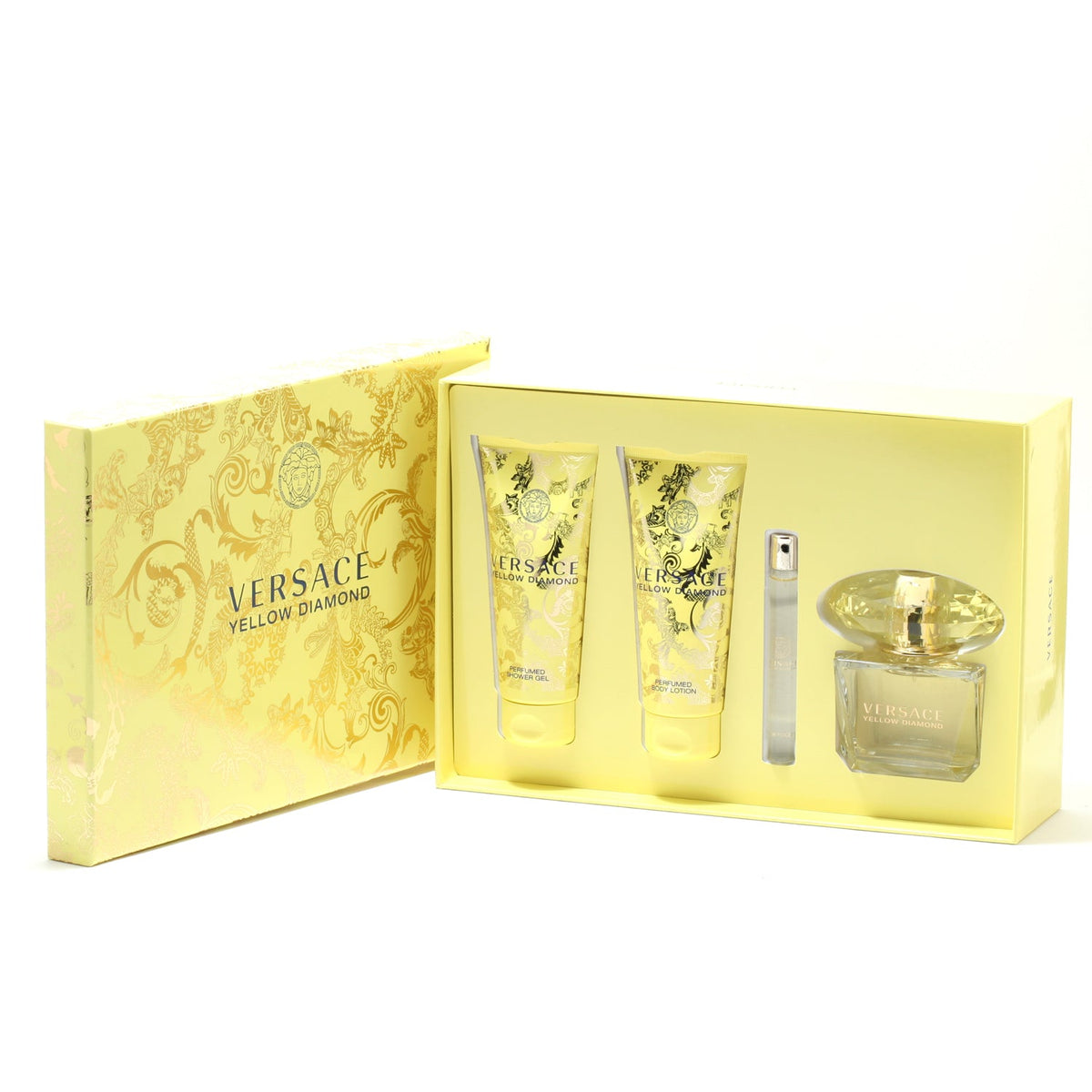 Versace Yellow Diamonds Set - 3 oz EDT/ 3.4 oz Shower Gel/ 3.4 oz Body Lotion, Mini